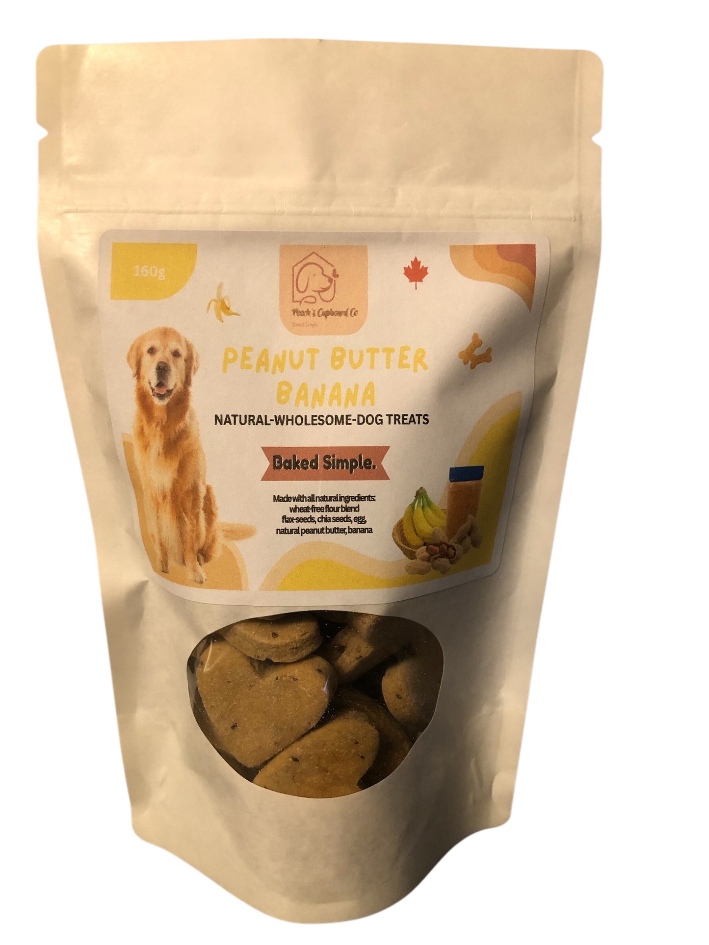 Peanut Butter & Banana Dog Treats – Wheat-Free & All-Natural