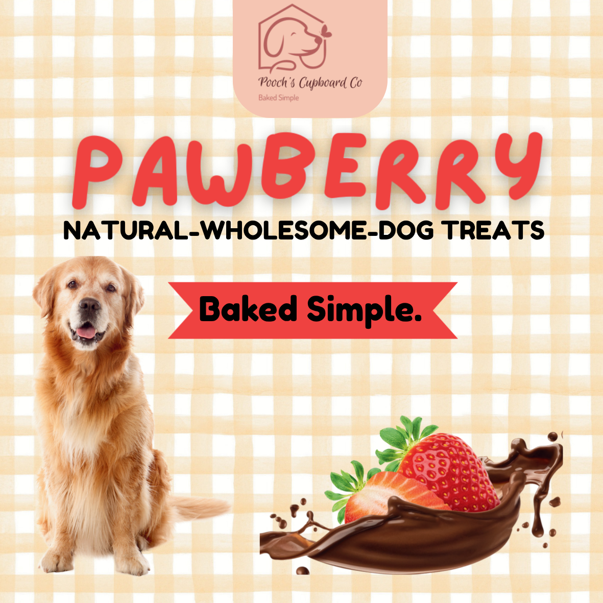 Pawberry & Carob- Wheat-free & All Natural Dog Treats